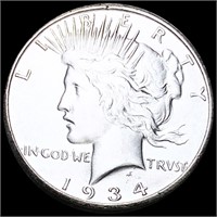 1934-S Silver Peace Dollar UNCIRCULATED