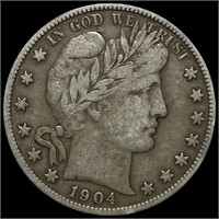 1904-S Barber Silver Half Dollar NICELY CIRCULATED