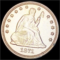 1871 Seated Liberty Quarter UNCIRCULATED