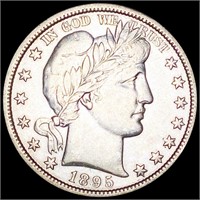 1895-O Barber Silver Half Dollar NEARLY UNC