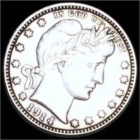 1914 Barber Silver Quarter LIGHTLY CIRCULATED