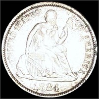 1884-S Seated Liberty Dime ABOUT UNCIRCULATED