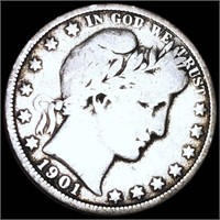 1901-S Barber Silver Half Dollar NICELY CIRCULATED