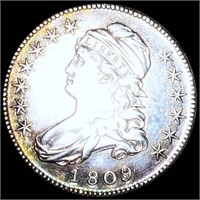 1809 Capped Bust Half Dollar NEARLY UNC