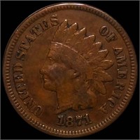 1871 Indian Head Penny NICELY CIRCULATED