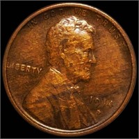 1914-D Lincoln Wheat Penny CLOSELY UNC
