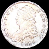 1819 Capped Bust Half Dollar CLOSELY UNC