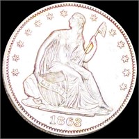 1863 Seated Liberty Half Dollar UNCIRCULATED