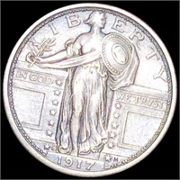 1917-D TY1 Standing Liberty Quarter CLOSELY UNC