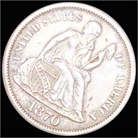 1870-S Seated Liberty Dime CLOSELY UNCIRCULATED