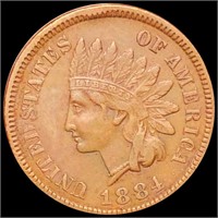 1884 Indian Head Penny ABOUT UNCIRCULATED