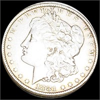 1881 Morgan Silver Dollar AU+