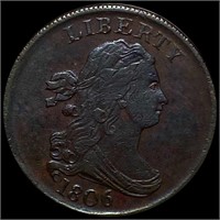 1806 Draped Bust Half Cent LIGHTLY CIRCULATED