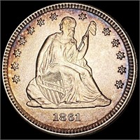 1861 Seated Liberty Quarter UNCIRCULATED