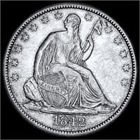 1842 Seated Liberty Half Dollar UNCIRCULATED