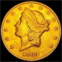 1889-S $20 Gold Double Eagle CLOSELY UNC