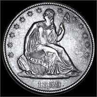 1859-O Seated Liberty Half Dollar CLOSELY UNC