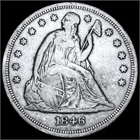 1846 Seated Liberty Dollar NICELY CIRCULATED