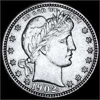 1902 Barber Silver Quarter UNCIRCULATED