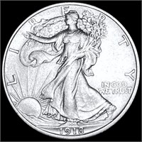 1918 Walking Liberty Half Dollar XF