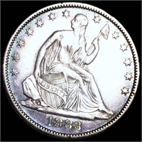 1883 Seated Liberty Half  Dollar CLOSELY UNC