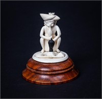 Vintage Carved Ivory Snake Charmer