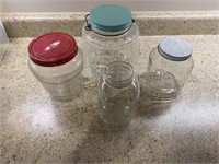 Coffee and pickle jars