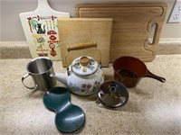 Teapot, stainless cup, funnel, etc