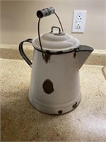Large granite coffee pot