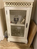 Small cabinet with wire front
