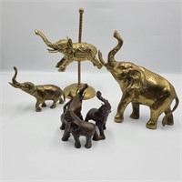 Lot of Brass Elephants