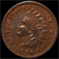 1886 Indian Head Penny CLOSELY UNCIRCULATED