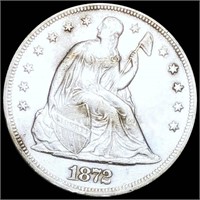 1872 Seated Liberty Dollar NEARLY UNCIRCULATED