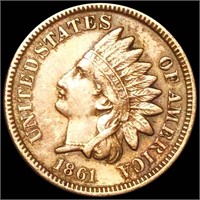 1861 Indian Head Penny NEARLY UNCIRCULATED
