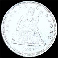 1862 Seated Liberty Quarter UNCIRCULATED
