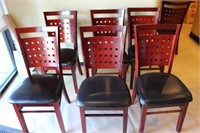 6 Wood Restaurant Chairs