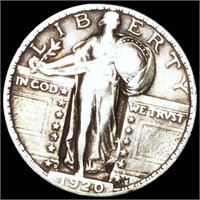 1920-D Standing Liberty Quarter LIGHTLY CIRCULATED