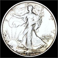 1917-D Walking Liberty Half Dollar CLOSELY UNC