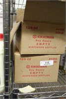 2 Boxes of Empty Soy Sauce Bottles