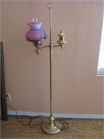Brass & Glass 56" Tall Floor Lamp Works