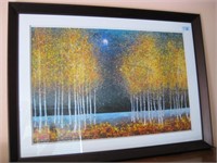 44"x 32" Framed Abstract Trees Print
