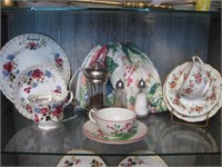 Shelf Of Tea Cups & Saucers & More As Pictured