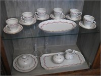 Two Shelves Vtg German Porcelain Dishes As Shown