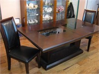 42"x 72"x 30"Dining Table W/Glass Inserts 2 Chairs