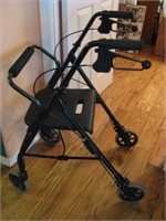 Collapsible Walker W/ Seat & Brakes