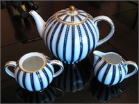 Royal Danube Teapot Cream & Sugar Pot 7" Tall