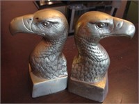 Pair 8" Tall Brass Weighted Eagle Book Ends