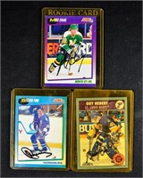 (3) AUTOGRAPHED HOCKEY CARDS