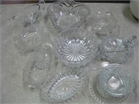 Assorted Pressed Glass Dishes All Pictured
