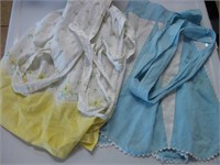 Pair Vintage Kitchen Aprons Some Light Stains